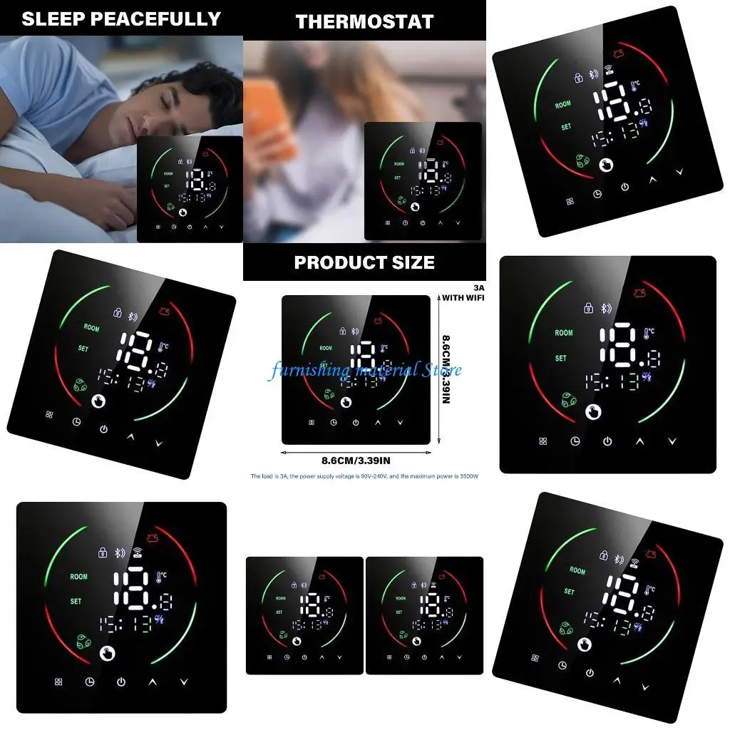 Y5GD 3A Electric Floor Heating Temperature Controller 7 Day Programmable Thermostat for Electric Heating