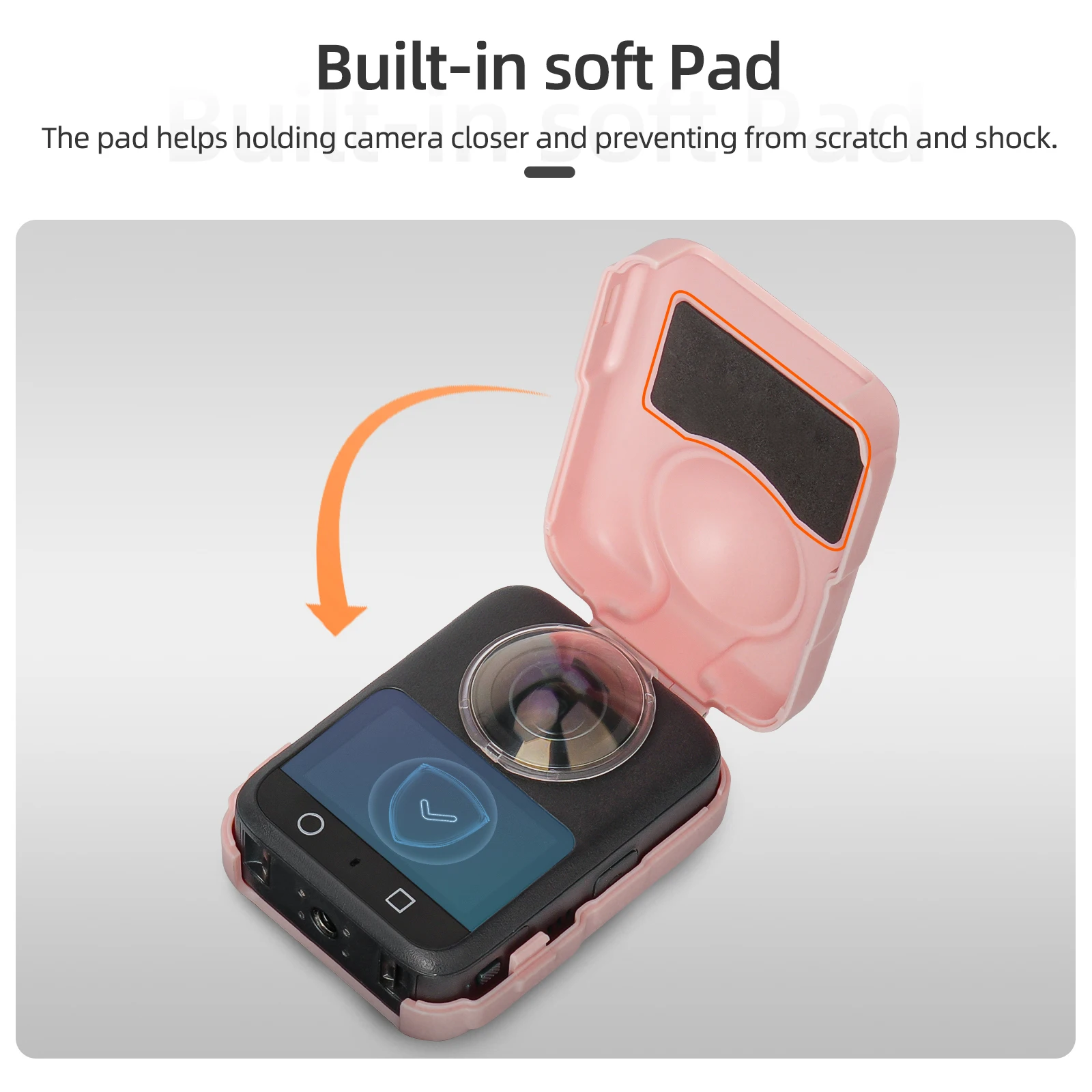 Sunnylife Half-open design Storage Case shell for DJI OSMO 360 Camera full-range protective lens & screen box directly attached