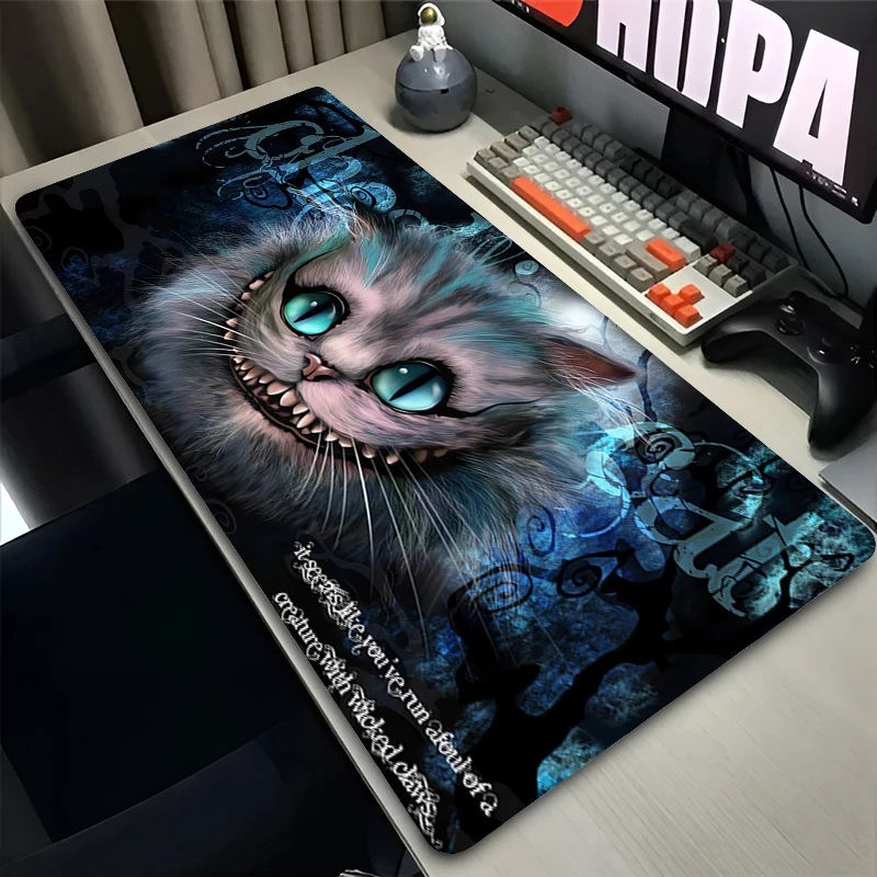 

Mouse Pad Gaming Accessories Anime Gamer xxl Computer Desk Mat C-cheshire Cat Alice In Wonderland Laptop Keyboard Pads Mousepad