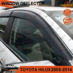 Window Deflector For Toyota Hilux Revo 2015-2023 Invincible Smoke Black Sun Rain Guards Window Visor Car Exterior Accessories