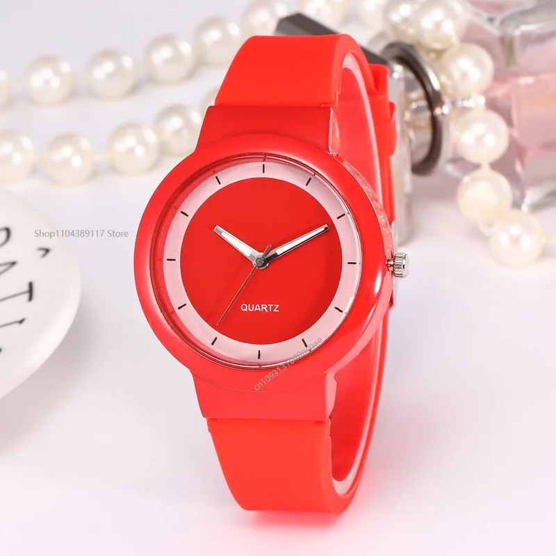 Orologi bianchi Orologio da polso analogico al quarzo analogico con cinturino in silicone moda donna Orologi da polso al quarzo Relogio Feminino Reloj