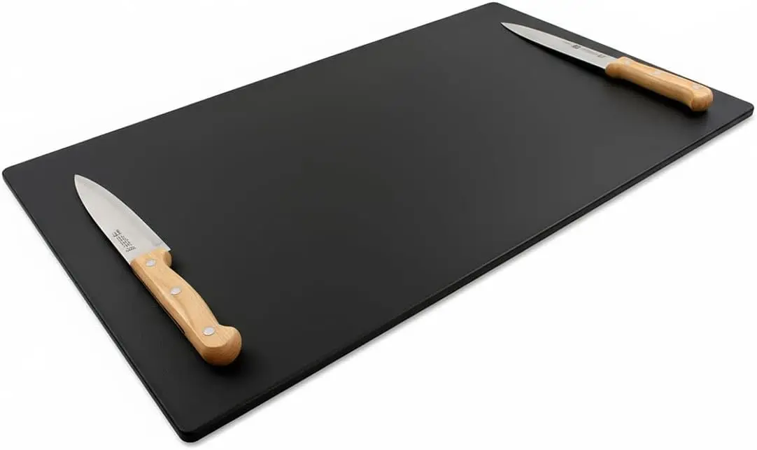 

Extra Large 30x18 Cutting Board for Meat, Fish, BBQ - NSF Certified, Durable Black Plastic