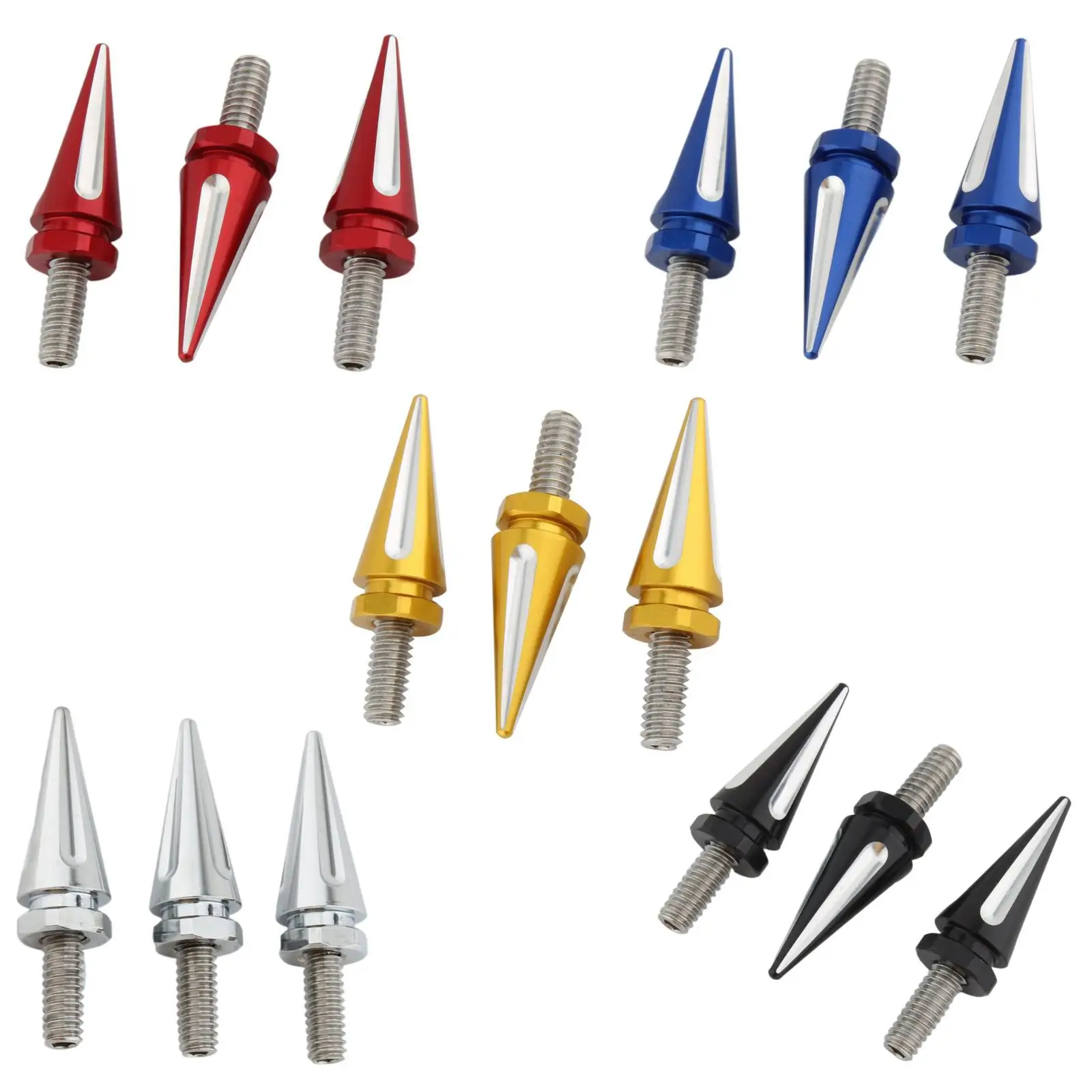 3 Pieces Windshield Spike Bolts Motorcycle Fairing Bolts Stable Performance Windshield Trim Screw Bolt for Street Glide