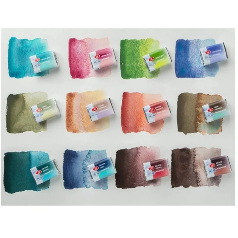 Peinture à l'aquarelle solide couleur White Nights Precipitation pour étudiants en art, bloc unique, complément de peinture à l'aquarelle pour le croquis