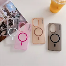 For Huawei nova 15 14 13 12 Pro Ultra Magnetic Matte Anti-fingerprint Transparent Hard PC Case Back Cover Shell