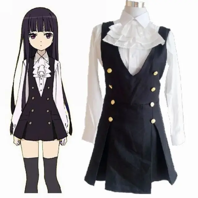 New Shirakiin Riricho Anime Inu x Boku SS Cosplay Cartoon Halloween Cos Woman Man Cosplay Costume Shirt skirt bow tie 2026 view 2
