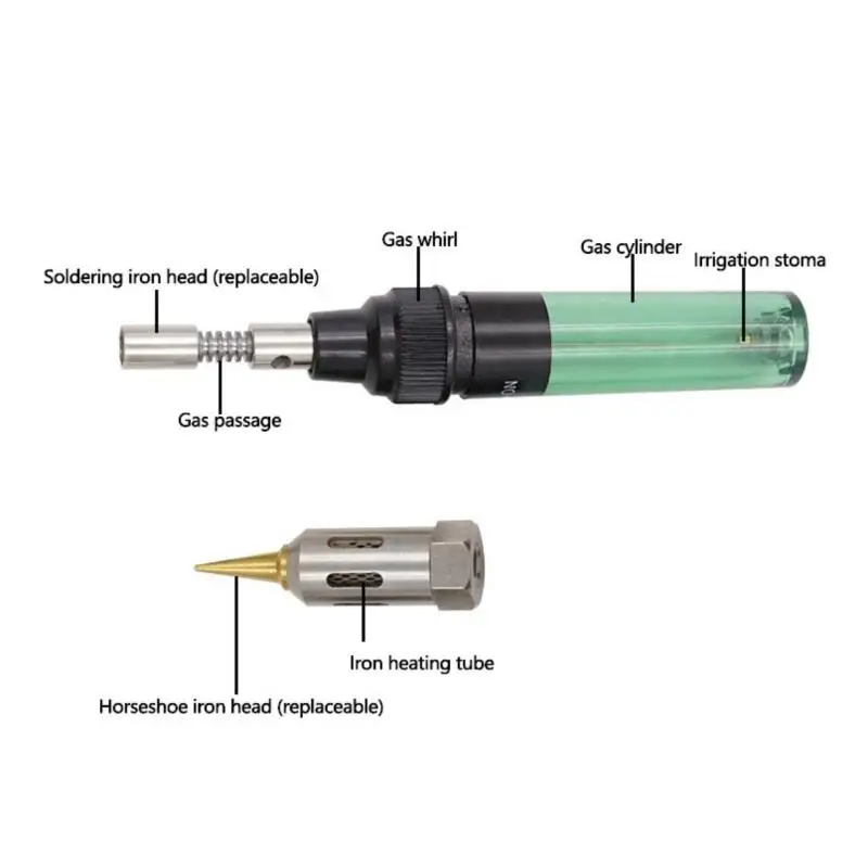 1 set 4 In 1 Portable Soldering Iron Kit 1300 Celsius Welding Pen Burner Blow Torch Gas Soldering Iron Cordless Butane Tip Tool