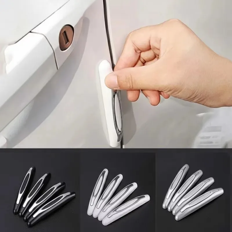 4/8/12PCS Car Door Protector Guard Strip Scratch Protector Car Rubber Bumper Stickers Auto Door Edge Protection Car Decoration