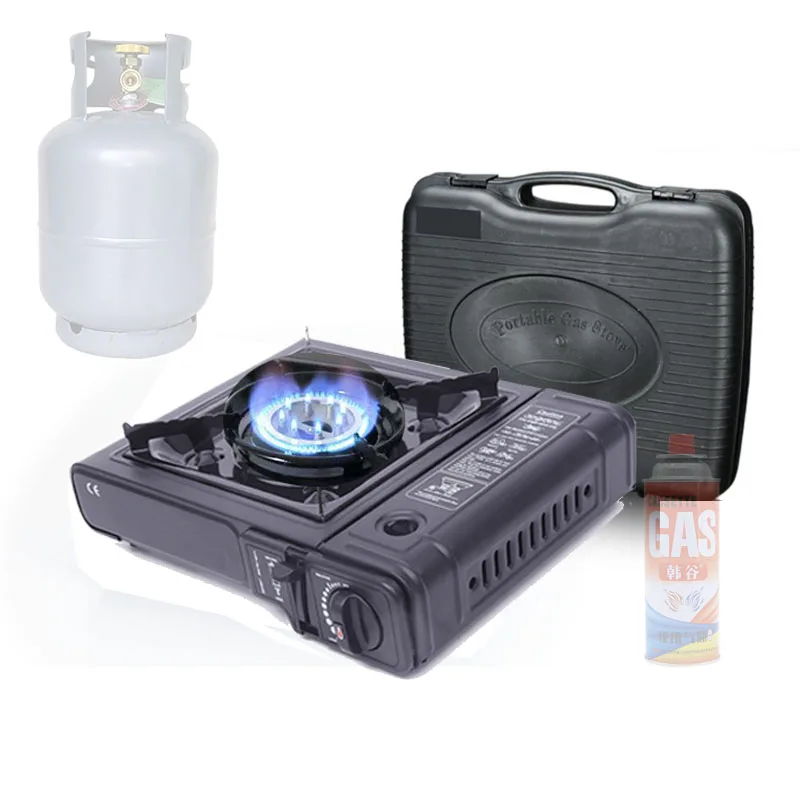 Cassette portátil para exteriores, cocina de butano para acampar, Picnic, pesca, caza, barbacoa, cocina, estufa de Gas