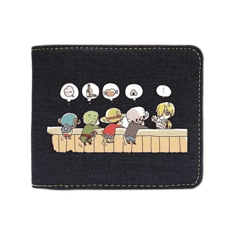 Japanese Anime Cartoon Luffy Peripheral Wallet Short Section Male Student Youth Junior High School Student Card Bag Korean