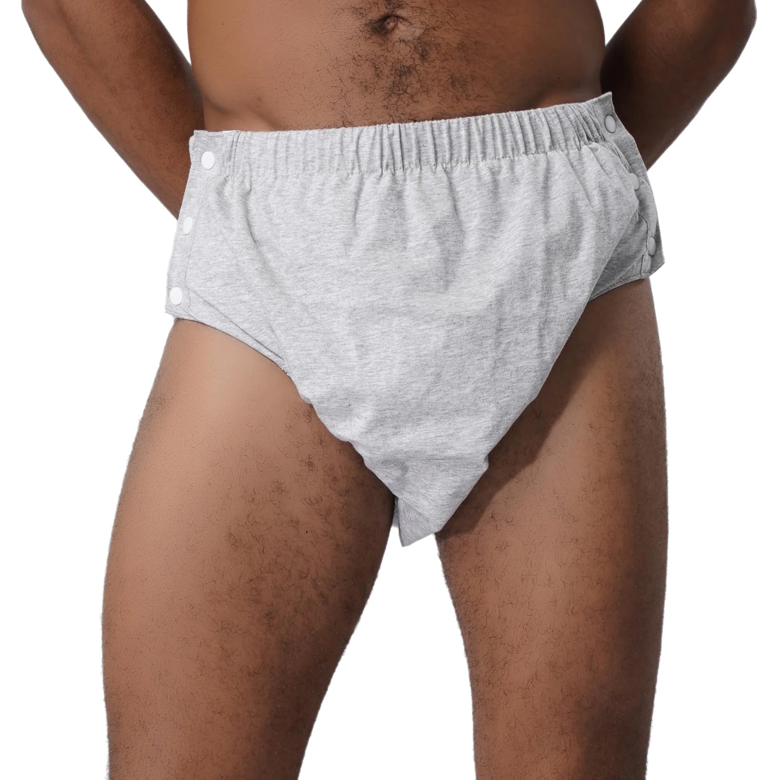 Unisex Adults Tear Away Diaper Cover Adjustable Waist Leak-proof Reusable Adaptive Underwear for Elders Bedridden Patients
