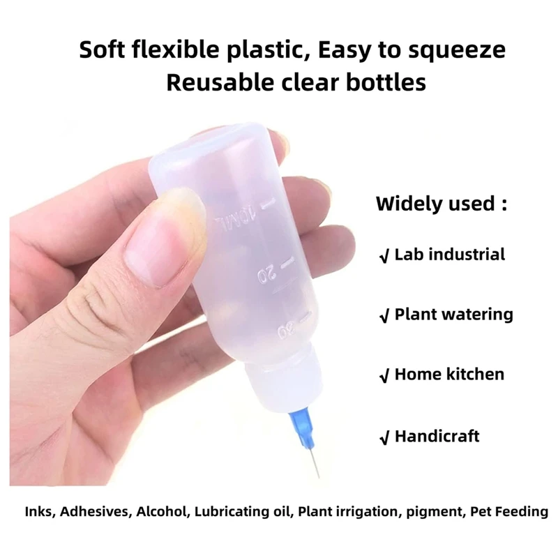 8 шт. бутылка с аппликатором с прецизионным наконечником, бутылка с игольчатым наконечником, бутылки с аппликатором для клея, для рукоделия с квиллингом