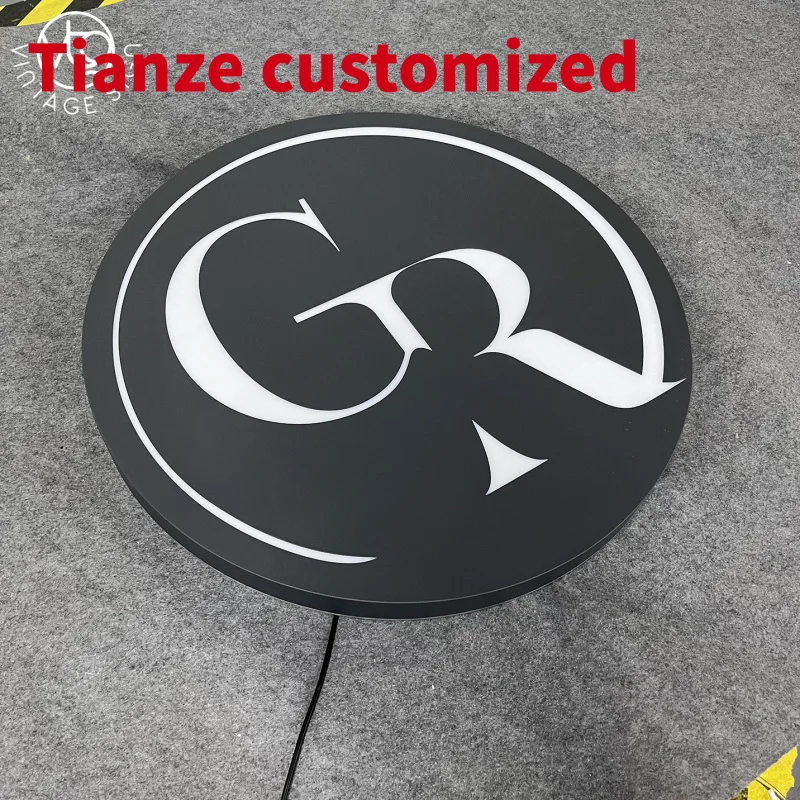 

(customized)Store Front Outdoor Round Illuminated Led Light Box Sign Business Advertising