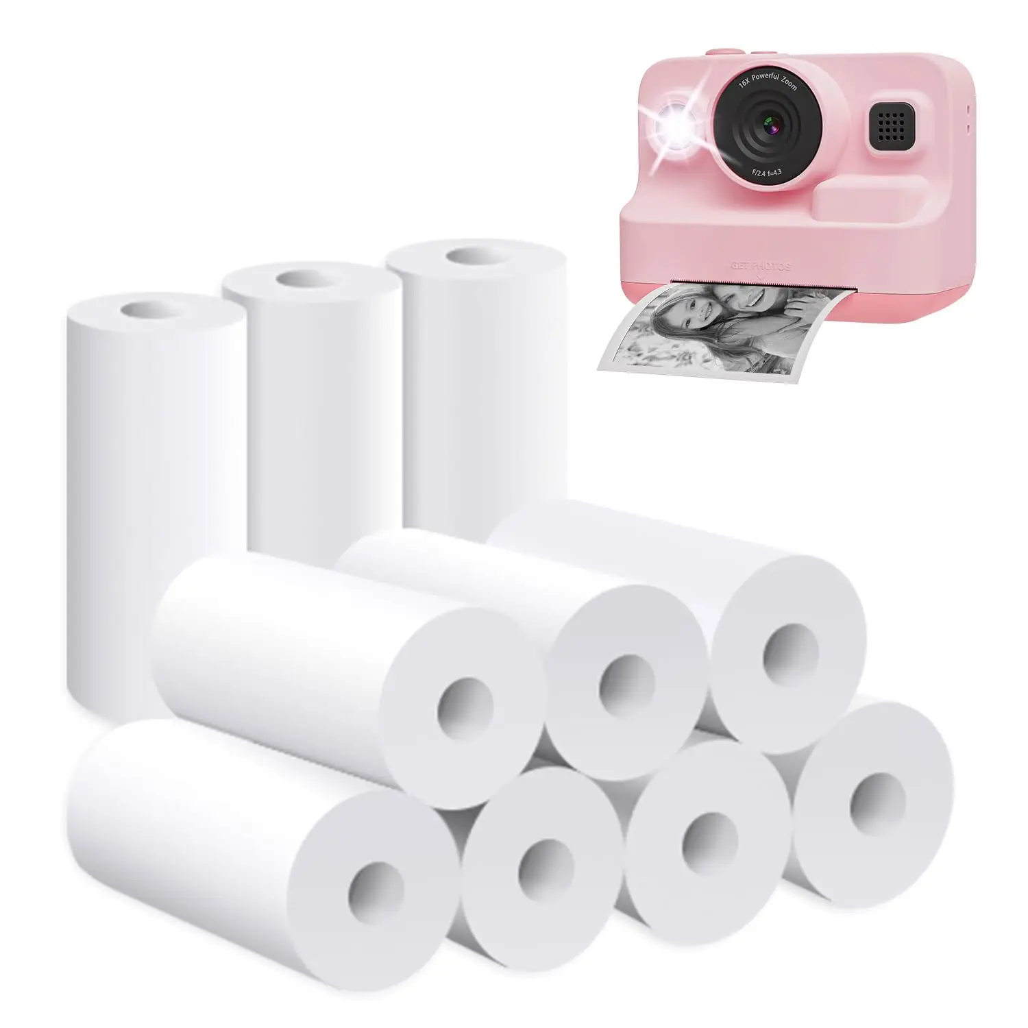 Mini Printing Paper Printing Camera Refill Thermal Paper 10 Rolls BPA Free Compatible with All 57mm Pocket Thermal Printer