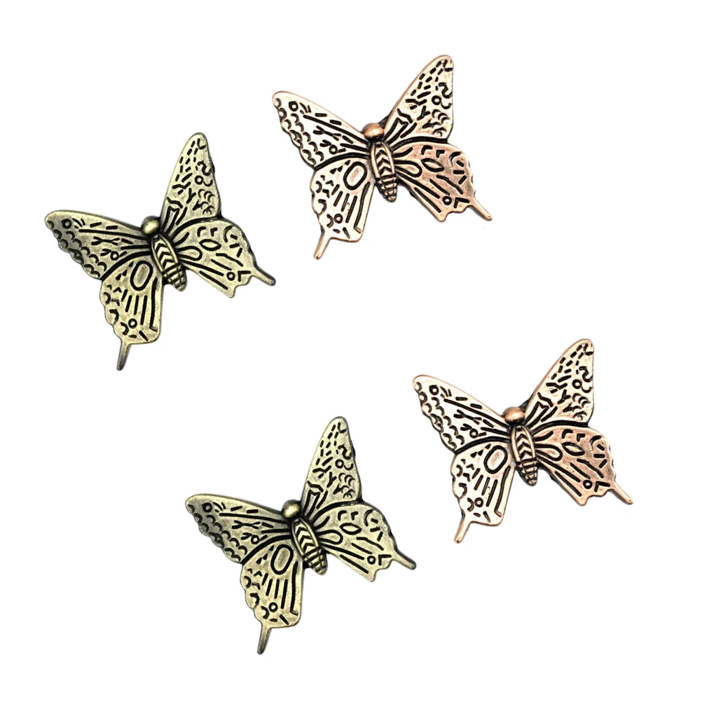 

4 Pcs Butterfly Handle Kitchen Door Knobs Cabinets Drawers Furniture Handles Vintage Dresser Metal Pull