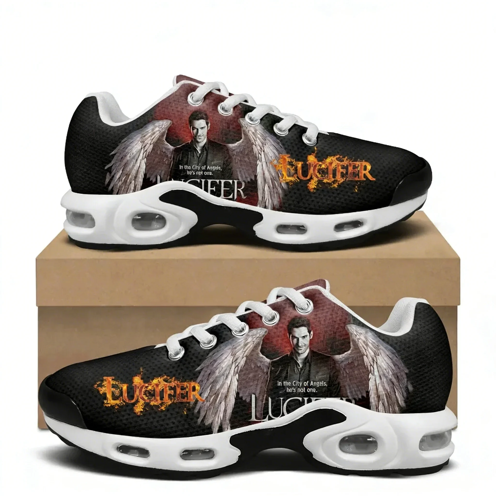 Lucifer TV Air Cushion Sneakers Lucifer Morningstar Mens Womens Sports shoes Hiking Mountain Climbing Casual Shoes Custom Shoes