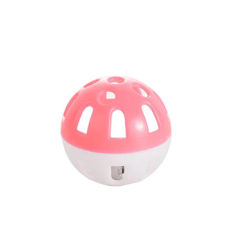 Random Colorful Bird Jingle Bell Plastic Balls Interactive Funny Plastic Jingle Ball Kitten Training Toy Pet Toy Accessory