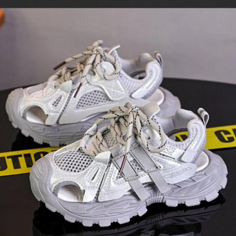 

Summer Sport Sandals For Children Hollow Out Breathable Boy's Girl's Running Footwear Breathable Anti-slippery Kid's Sandals