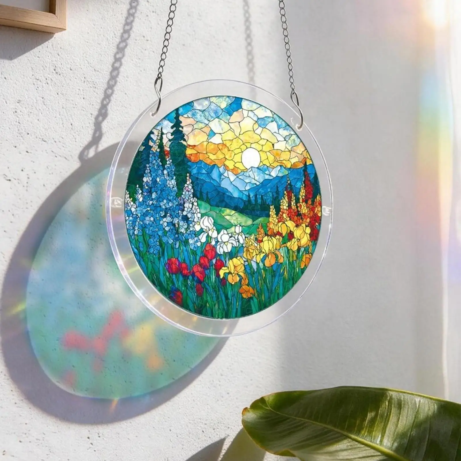 Light Catcher Acrylic Puzzle Decorative Rainbow Maker Sunlight Catcher for Window Art for Outdoor Yard Garden Patio Balcony Tree