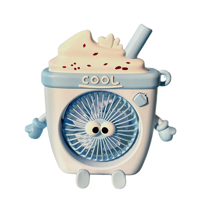 لعبة طعام مبتكرة، بطاطس برجر، مروحة صغيرة، شحن USB، محمولة بثلاث سرعات، مروحة سطح المكتب، هدية صيفية #5