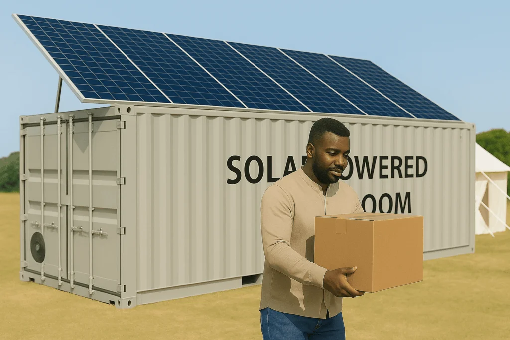 FL Solar Powered Refrigerated Container high efficiency solar modules for fishery product mobile cold storage unit