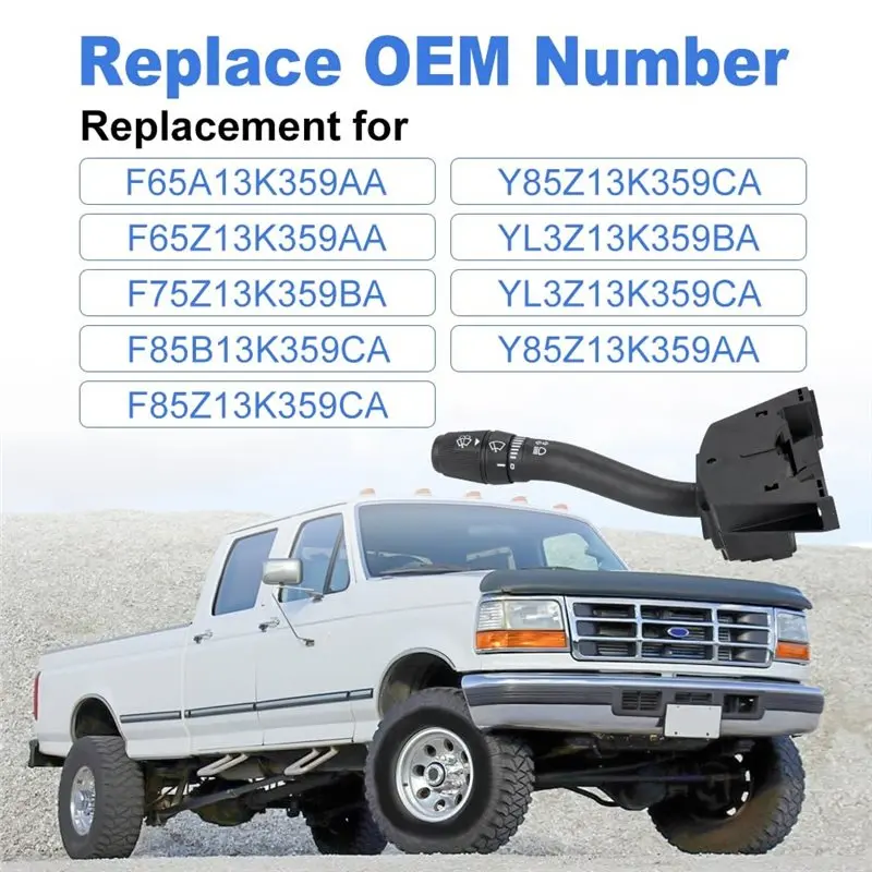 Turn Signal Switch For Ford F150 F250 F350- F65Z13K359AA F75Z13K359BA Wiper Washer Multi-Function Combination Control Unit