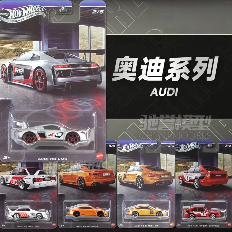 

New Sale Hot Wheels GRT01 Silver Serise Audi Set Die Cast Toys Model Car 84 Audi Sport Quattro Collection Surprise Model Car Toy
