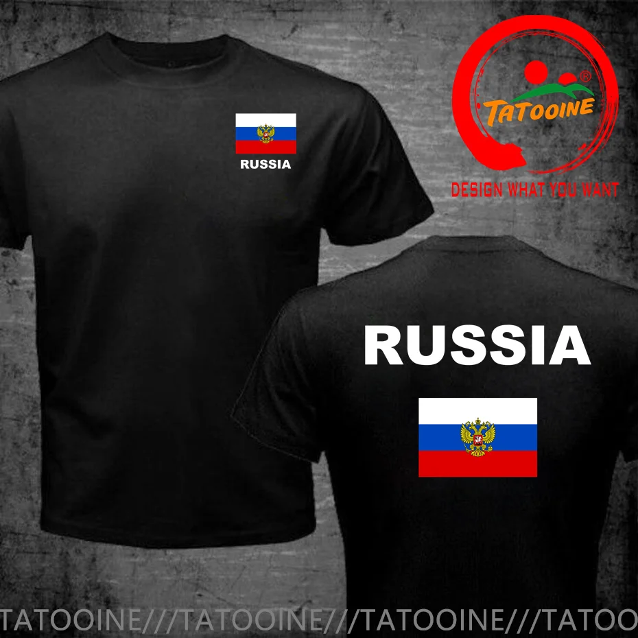 Russia Men T-shirt Russian Flag T Shirt Man Streetwear Harajuku Men Clothing Top Quality Casual COTTON O-Neck Tee Shirt Camiseta