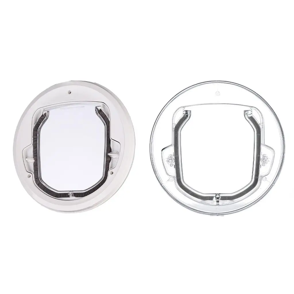 Pet Dog Door 4 Ways Round Household Cat Gate Lockable Security Pet Entrance Glass Window Puppy Door for Cat Small Dogs