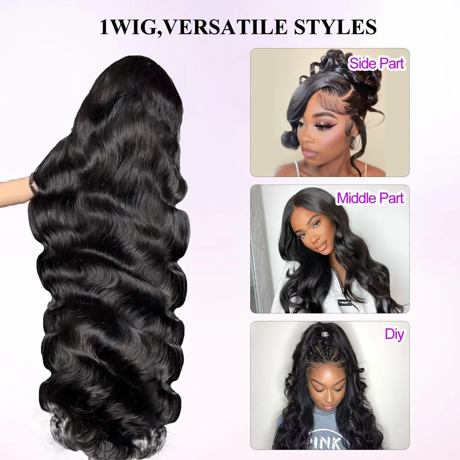 250% Density 360 Drawstring Wig Human Hair Glueless Body Wave Human Hair wigs Hidden Strap Bone Wigs