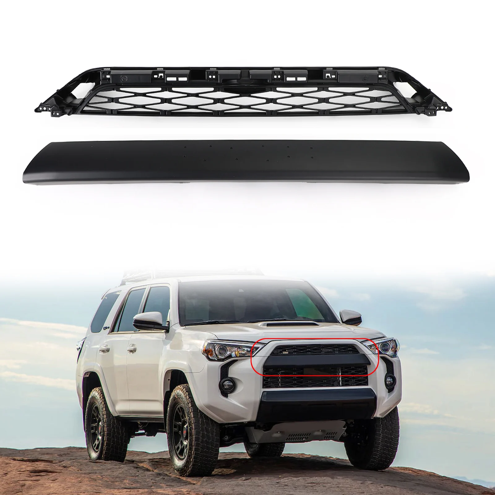 

Передний бампер PZ32335058, решетка для Toyota 4runner TRD PRO 2020 2021 2022 с надписью, быстрая доставка