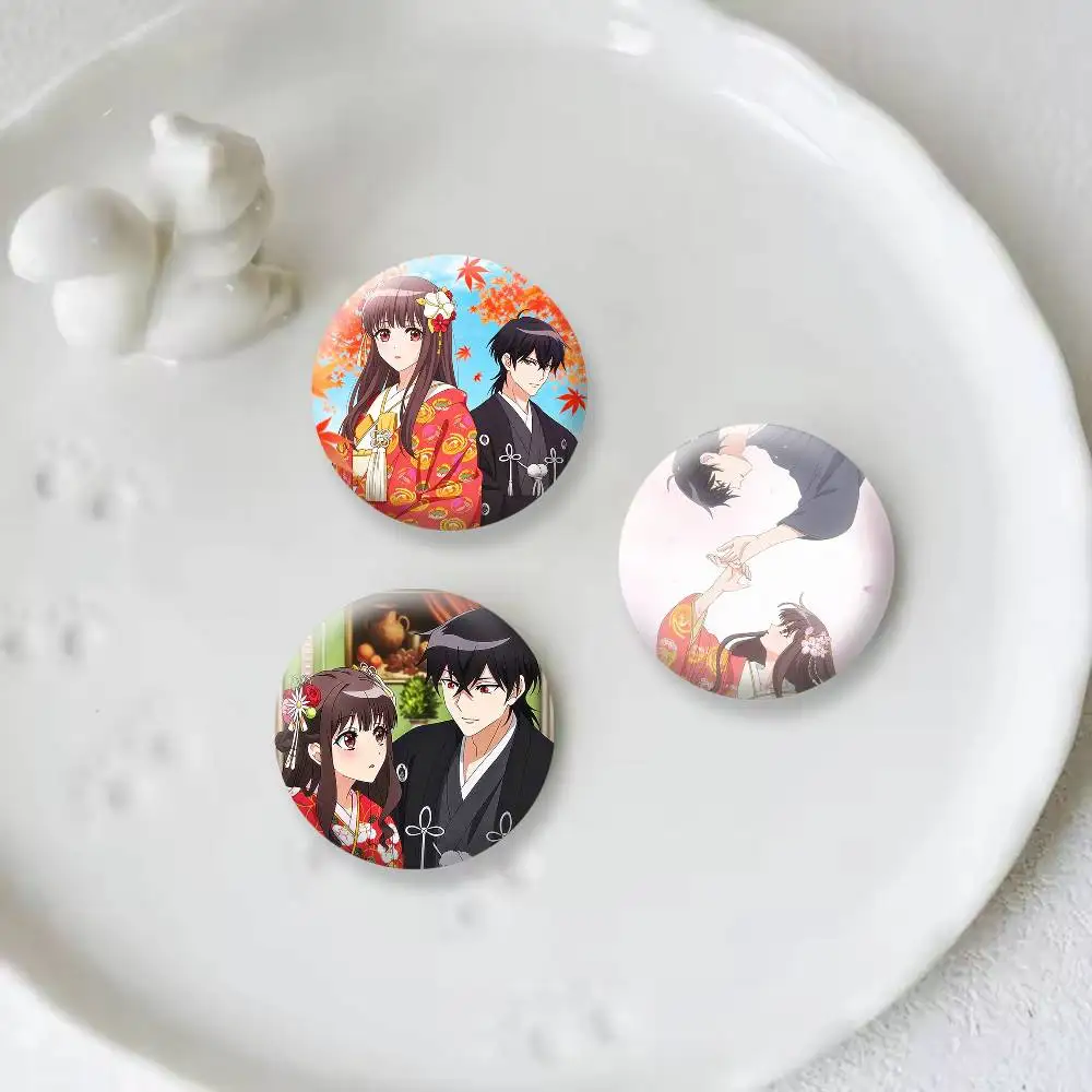 The O-Ogres Bride Badges Creative Tinplate Button PinsBrooch Badge Clothes Backpack
