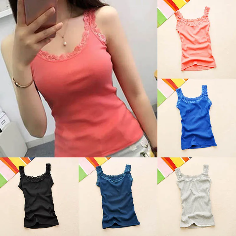 2022 Summer Top Women Sleeveless Lace Tank Top Sexy Women\'s T-shirt Vest Tank Tops Female Vest Tops White Black Underwear Women