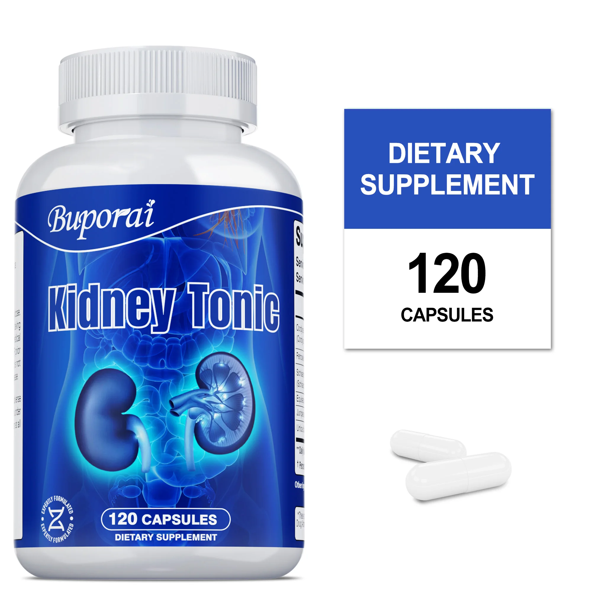 

Kidney Tonic Capsules - Kidney Cleansing and Repair, Improves Dull Skin, Balance Blood Circulation, Urinary and Bladder Health