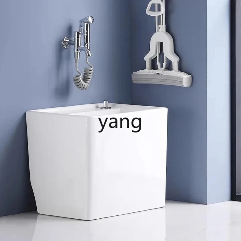 

LMM ceramic mop pool mop basin mop bucket household balcony bathroom sink automatic drainage