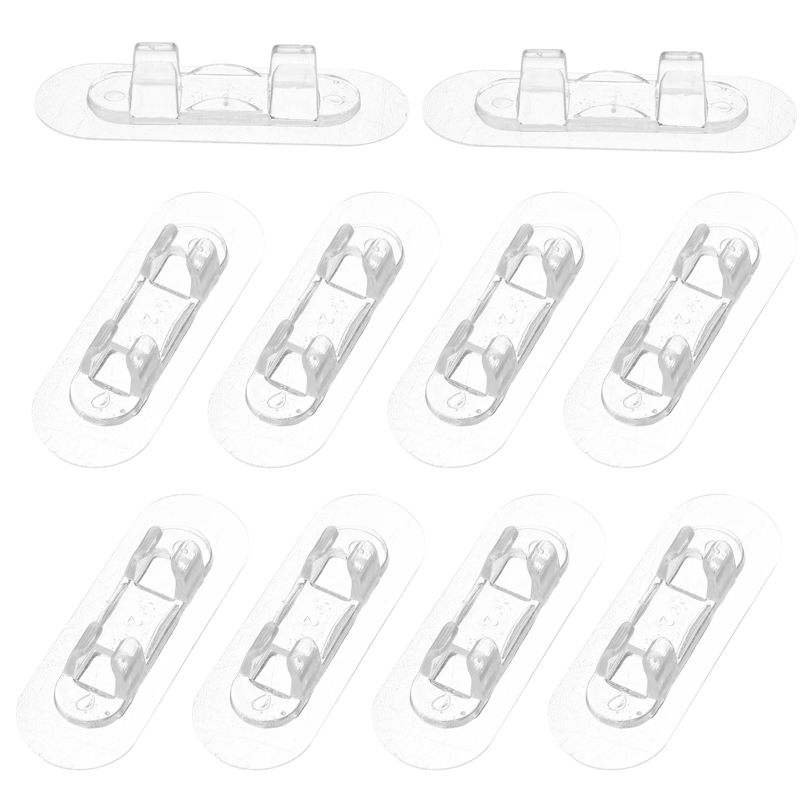 

10 Pcs Transparent Self Adhesive Wire Fixer Small Cord Wraps Appliance Holder Acrylic Strong Humid Resistant