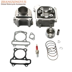 52mm 105cc Big Bore Racing Cylinder Kit & Head Assembly For SYM Symply 50 Orbit 1 Fiddle 2 50cc 4T