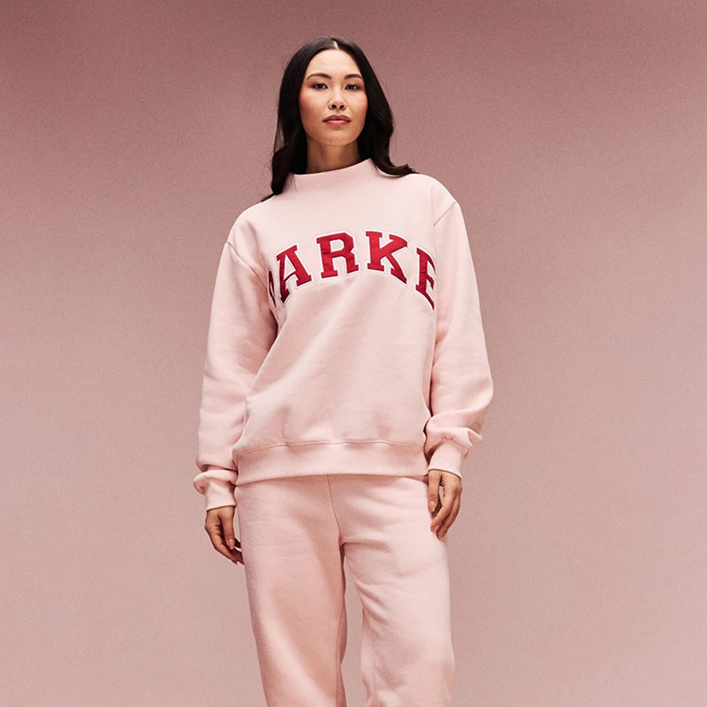 

American Sle Retro Letter Embroidered Sweatirt Loose Overhead Spring New Arrival Women's Casual Cotton Long Sve round ...