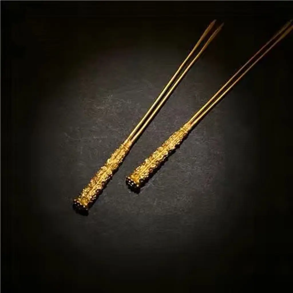 Gold-plated Restoration Song Dynasty Flower Tube Hairpin Vintage Hanfu Classical Hair Poon Hairpin
