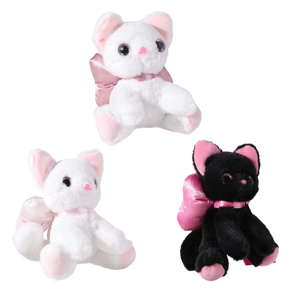 

Creative PP Cotton Bow Cat Keychain Soft Plushies Kitty Keyring Cartoon Jewelry Stuffed Keychain Home Party Decor