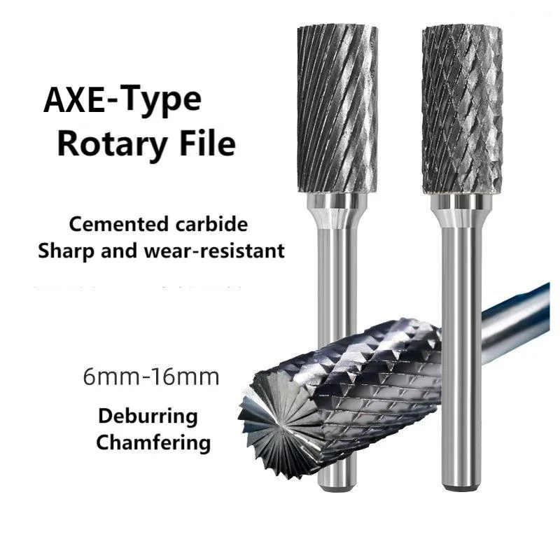 AEX Type Head Tungsten Carbide Alloy Rotary File Drill Milling Carving Bit Point Burr Die Grinder Abrasive Tools For Woodworking