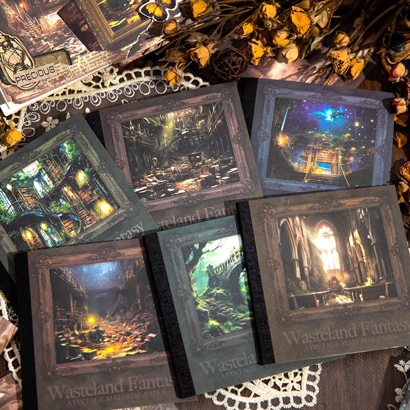 

TIANZI 30pcs/pack Vintage Memo Pads DIY Scrapbooking Collage Stationery Deco Journal Materials Message Paper Craft Light Paper