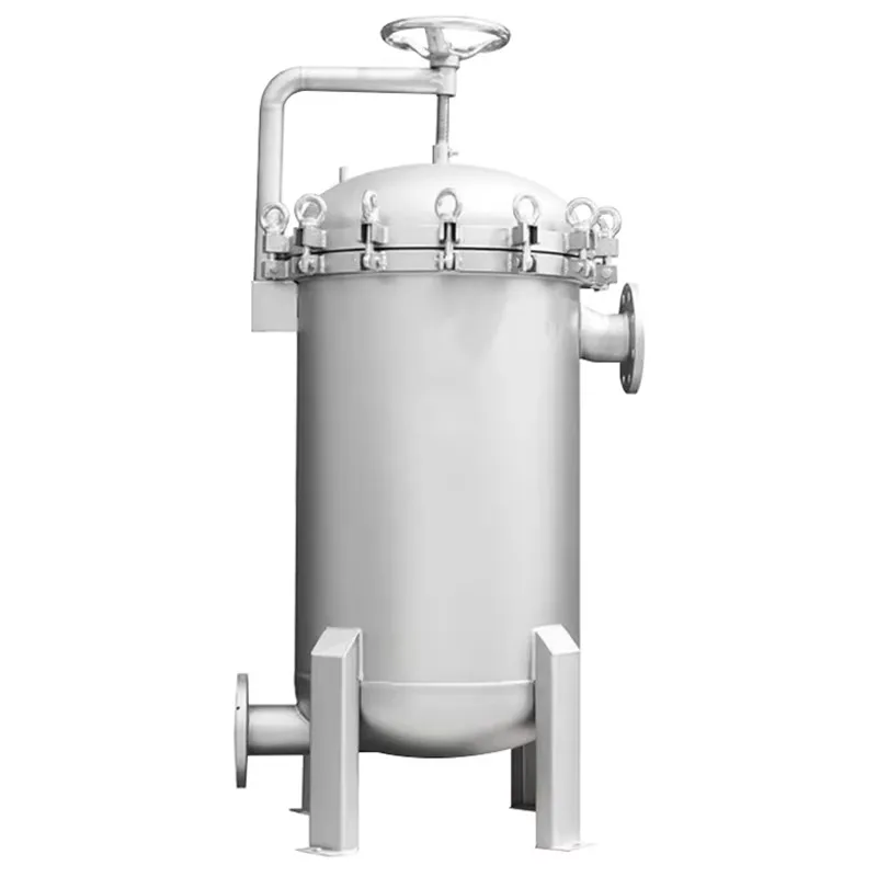 خرطوشة فلتر عالية التدفق 0.1 خراطيش فلتر ذات ثنيات صغيرة مبيت مرشح خرطوشة من الفولاذ المقاوم للصدأ