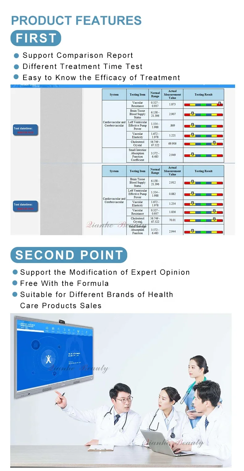 Slovak Spanish Indonesian English 15th hand touch resonance magnetic analyzer body scanner