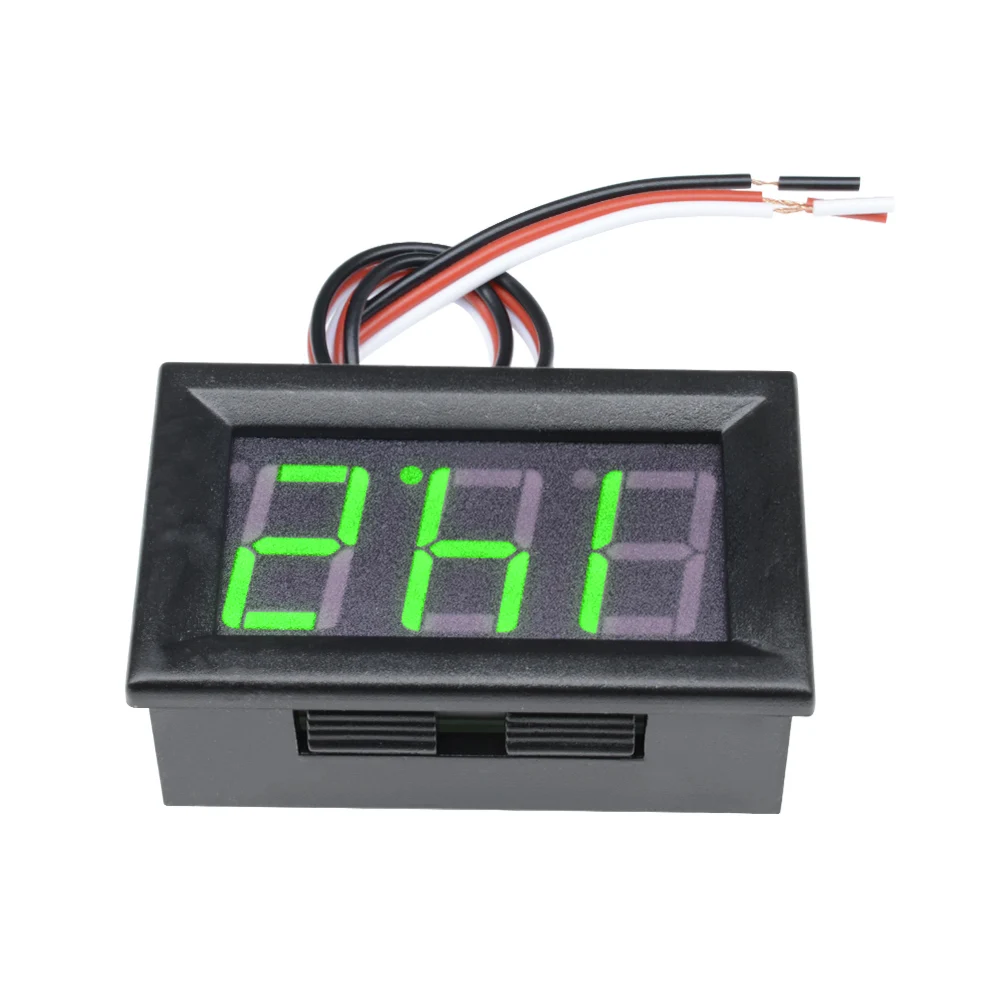0.56 "digital LED display 3 digit DC 4.5V-30V voltmeter tester tiga kabel dengan shell voltage surface plate voltage tester