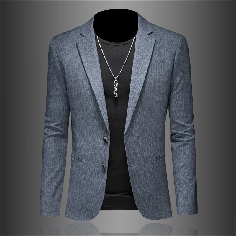 

Korean Sle Casual Slim Fit Men's Two Button Faionable Small Suit Top Busin Casual High End Feeling Suit Jaet