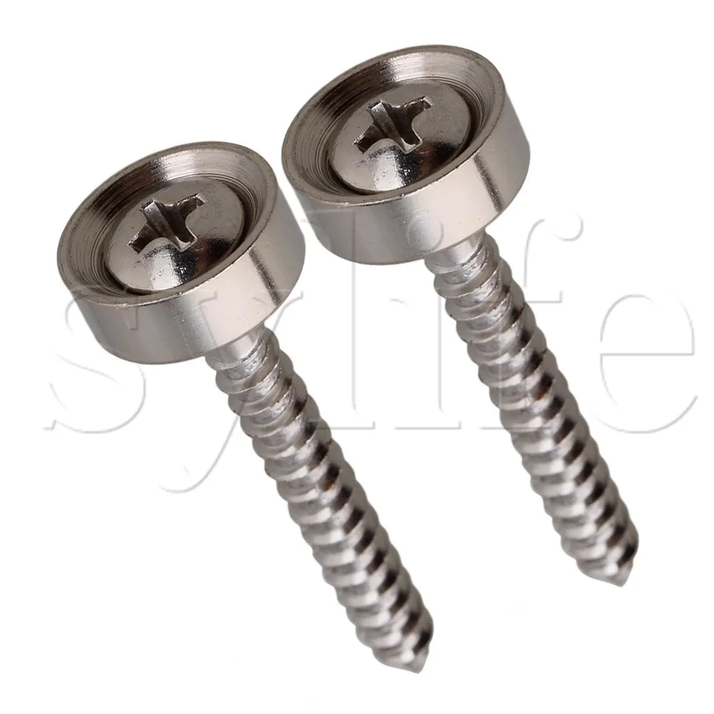 4 CHROME NECK JOINT BUSHINGS AND BOLTS FOR ELECTRIC GUITAR