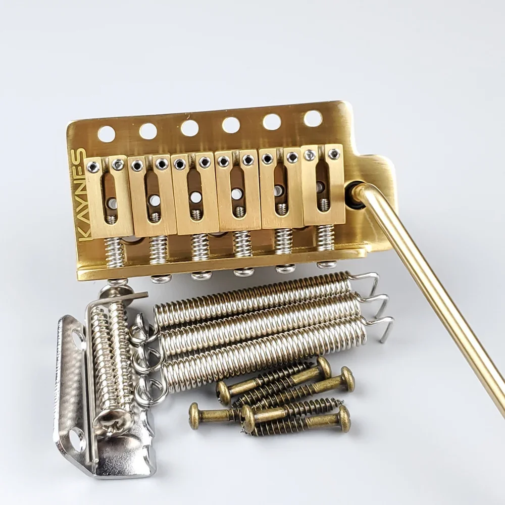 【Made in Japan】 KAYNES 52.5MM ST Electric Guitar Tremolo System Bridge With Stainless Steel / Brass Block Saddle KY01S