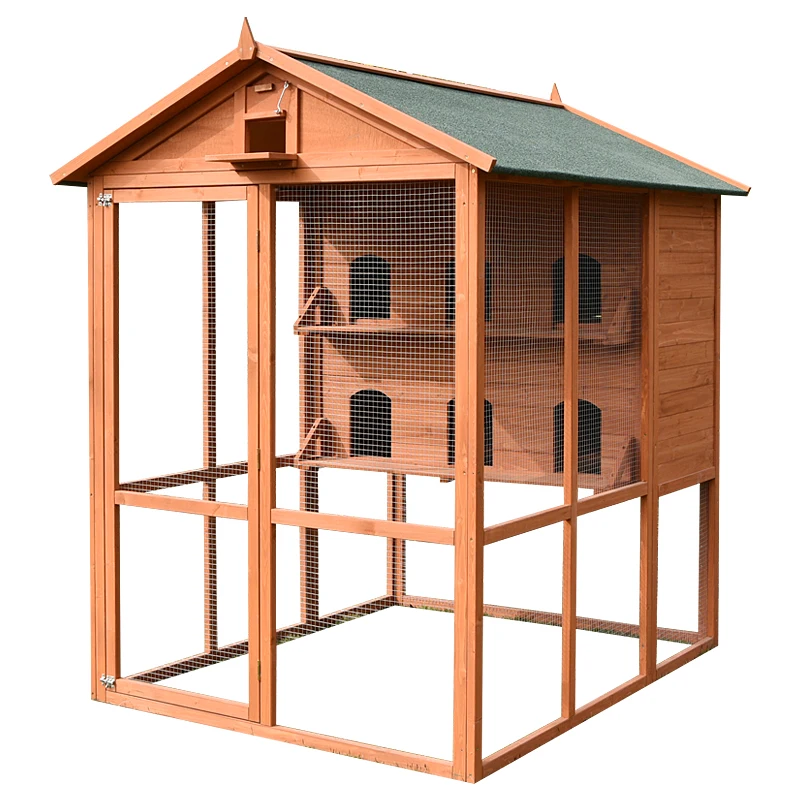 Outdoor Pigeon Cage Pigeon House Breeding Shed Meat Pigeon Racing Pigeon Solidwood Rain Proof Anti-corrosion Sunscreen Bird Cage