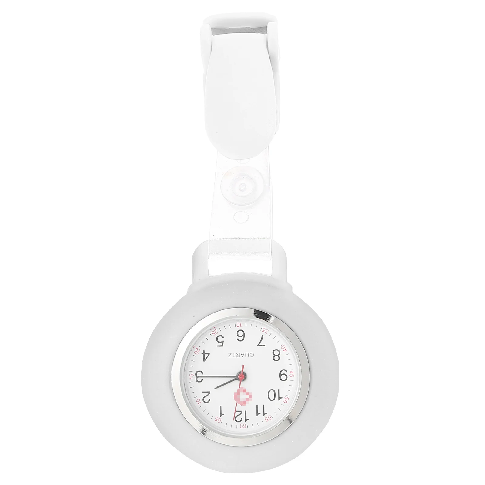 Portable Breast Watch Clip White Professional Pocket Watch for Nurses Lightweight Multi function Nurse Clock Accessory